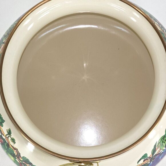 Vintage Metro Enamel Teapot Vitroceramic‎ VHTF Fruit Handle Kitchen Collectible - Picture 6 of 11